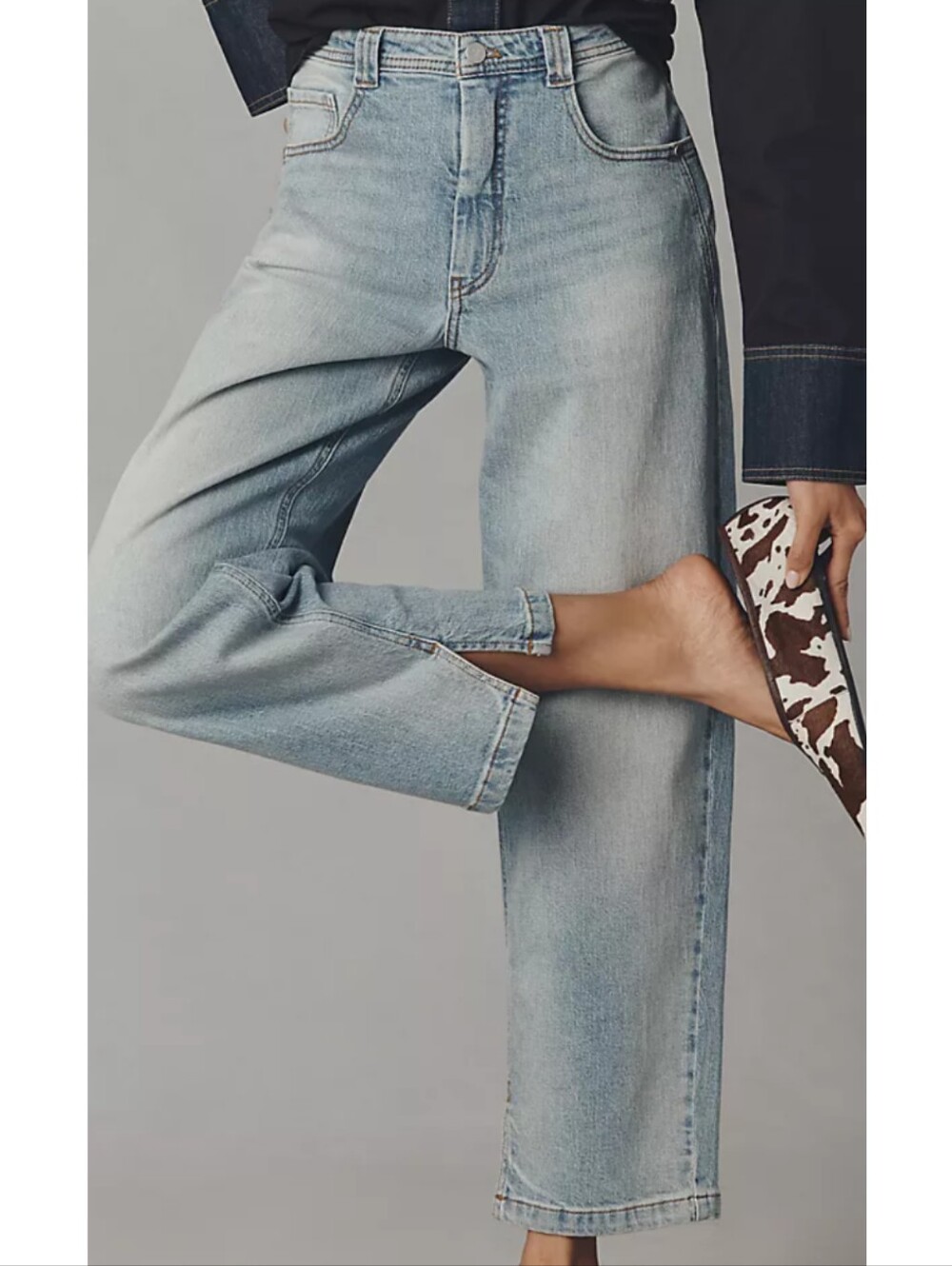 Pilcro Jules Mid-Rise Relaxed Straight-Leg Jeans - Picture 1 of 9